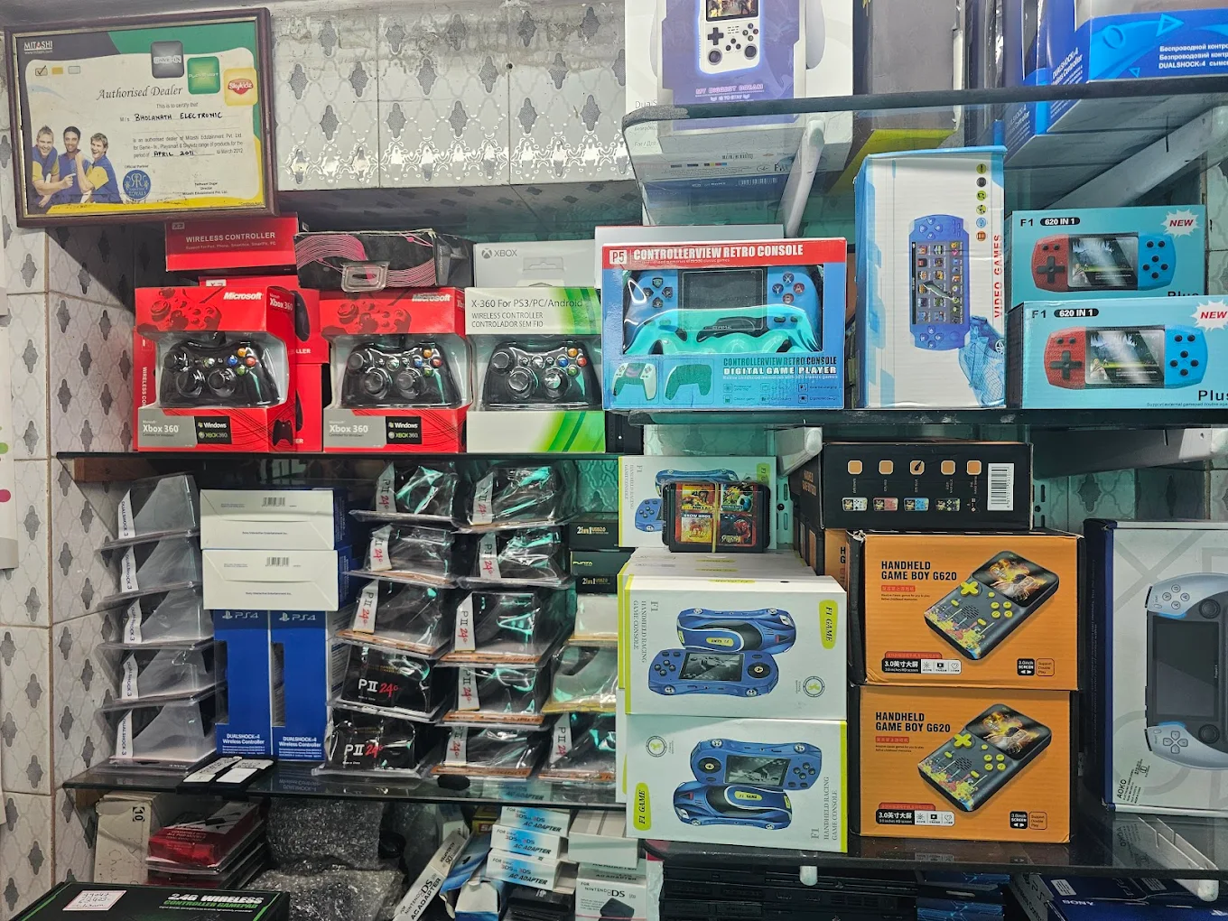 Xbox repair workbench at BH Video Game Store, Relief Road, Ahmedabad